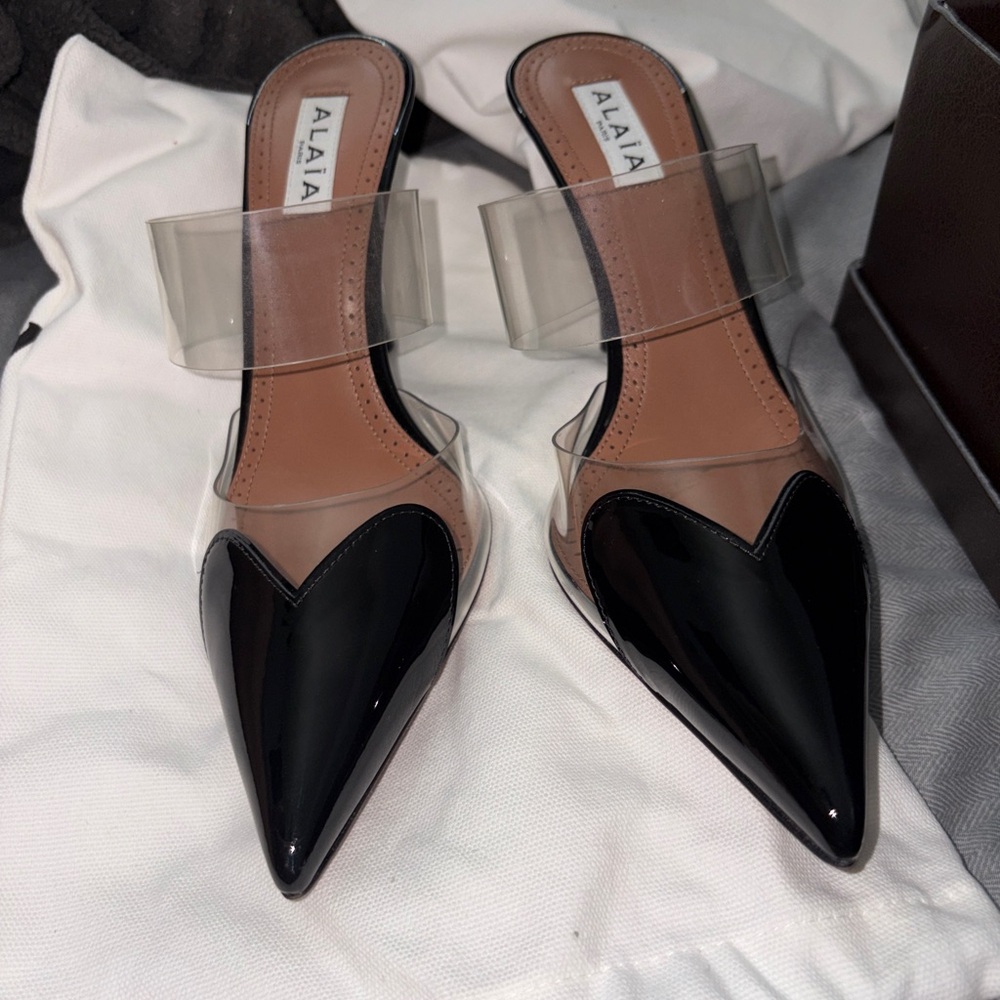 Alaia Black Heart Heels